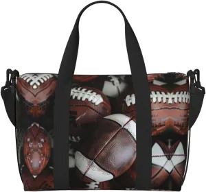 Pile Of Footballs Print Versatile Gym Sports Bag,Companion For Your Journeys And Fitness Routines