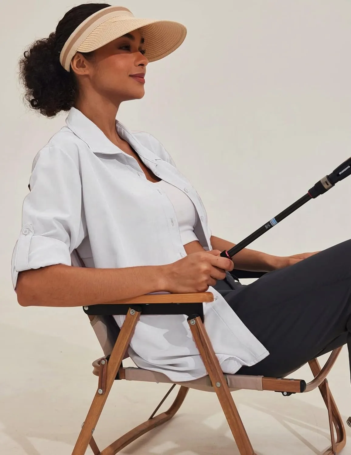 PINSPARK Womens UPF 50  UV Sun Protection Shirts Long Sleeve Outdoor Fishing Blouse Quick Dry Safari Hiking Tops with Pockets