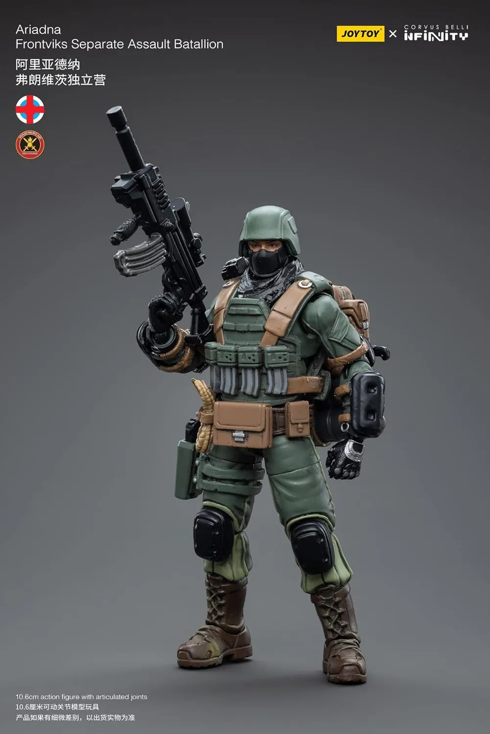 Pipigirl JoyToy × Infinity 1/18 Soldier Action Figures, 4inch Infinity Armata, 4inch Infinity Ariadna Veteran Soldier Models Kits (Infinity-Ariadna Frontviks Separate Assault Batallion)