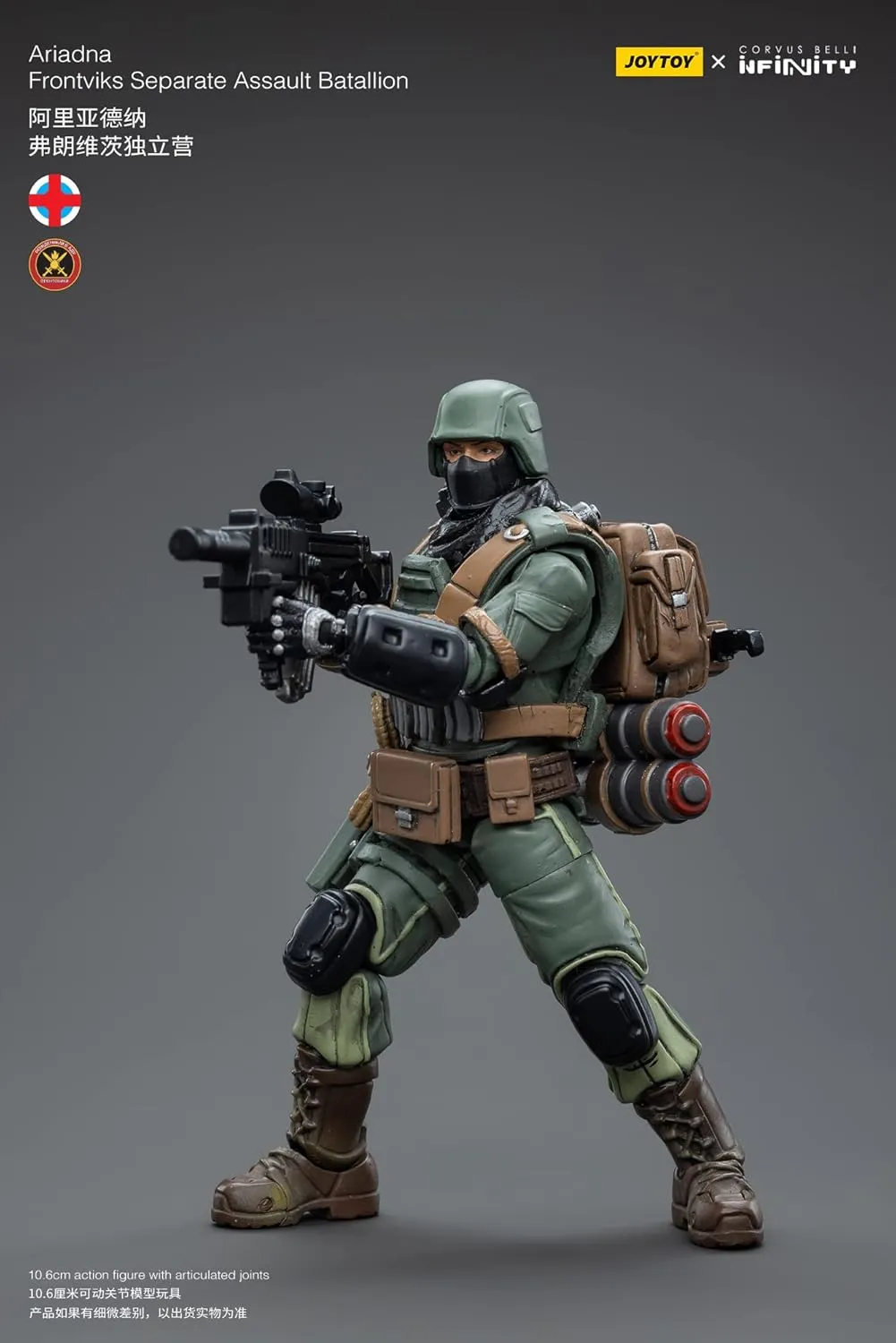 Pipigirl JoyToy × Infinity 1/18 Soldier Action Figures, 4inch Infinity Armata, 4inch Infinity Ariadna Veteran Soldier Models Kits (Infinity-Ariadna Frontviks Separate Assault Batallion)