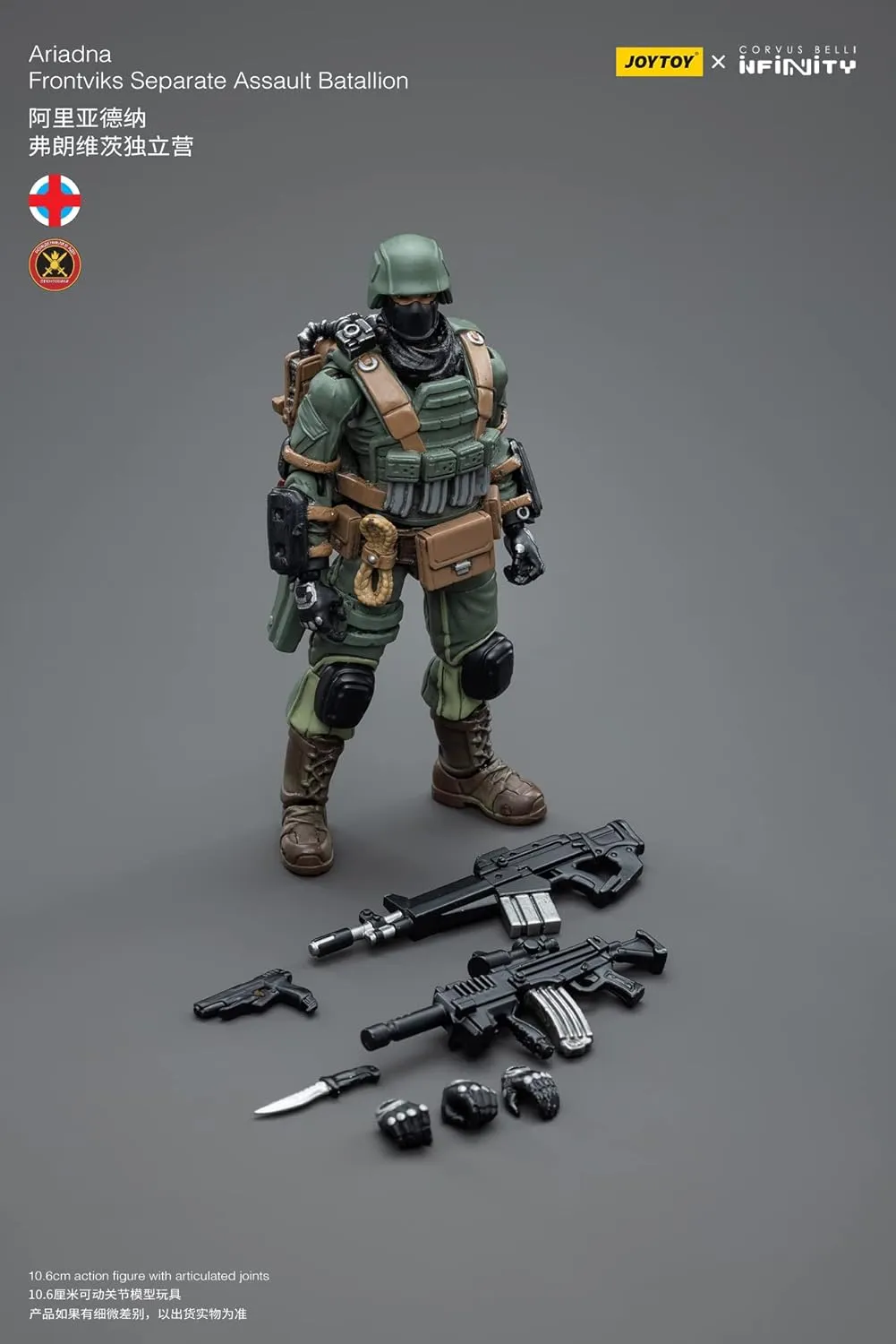 Pipigirl JoyToy × Infinity 1/18 Soldier Action Figures, 4inch Infinity Armata, 4inch Infinity Ariadna Veteran Soldier Models Kits (Infinity-Ariadna Frontviks Separate Assault Batallion)