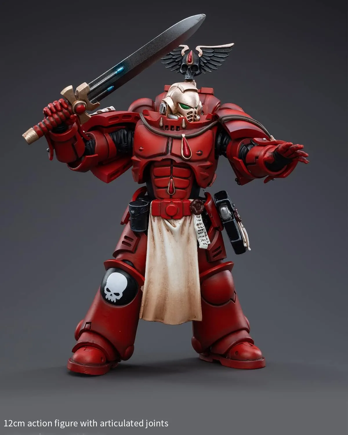 Pipigirl JoyToy × Warhammer Genuine License 1/18 Soldier Action Figures, 4inch Army Military Extreme Warrior Models Kits (Blood Angels Veteran Vigna)