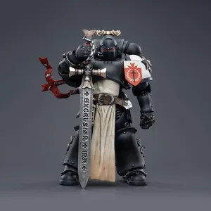 Pipigirl JoyToy × Warhammer Genuine License 1/18 Soldier Action Figures,Black Templars Army Primaris Crusader Squad, 4inch Army Military Extreme Warrior Models Kits (Emperors Champion Rolantus)
