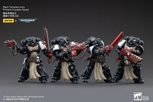 Pipigirl JoyToy × Warhammer Genuine License 1/18 Soldier Action Figures,Black Templars Army Primaris Crusader Squad, 4inch Army Military Extreme Warrior Models Kits (Primaris Crusader Squad)