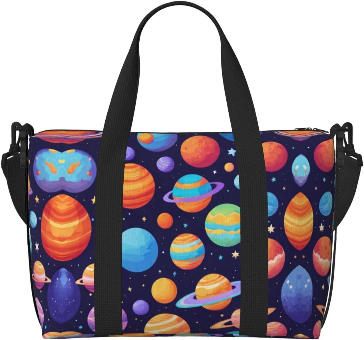 Planet Pattern Print Versatile Gym Sports Bag,Companion For Your Journeys And Fitness Routines