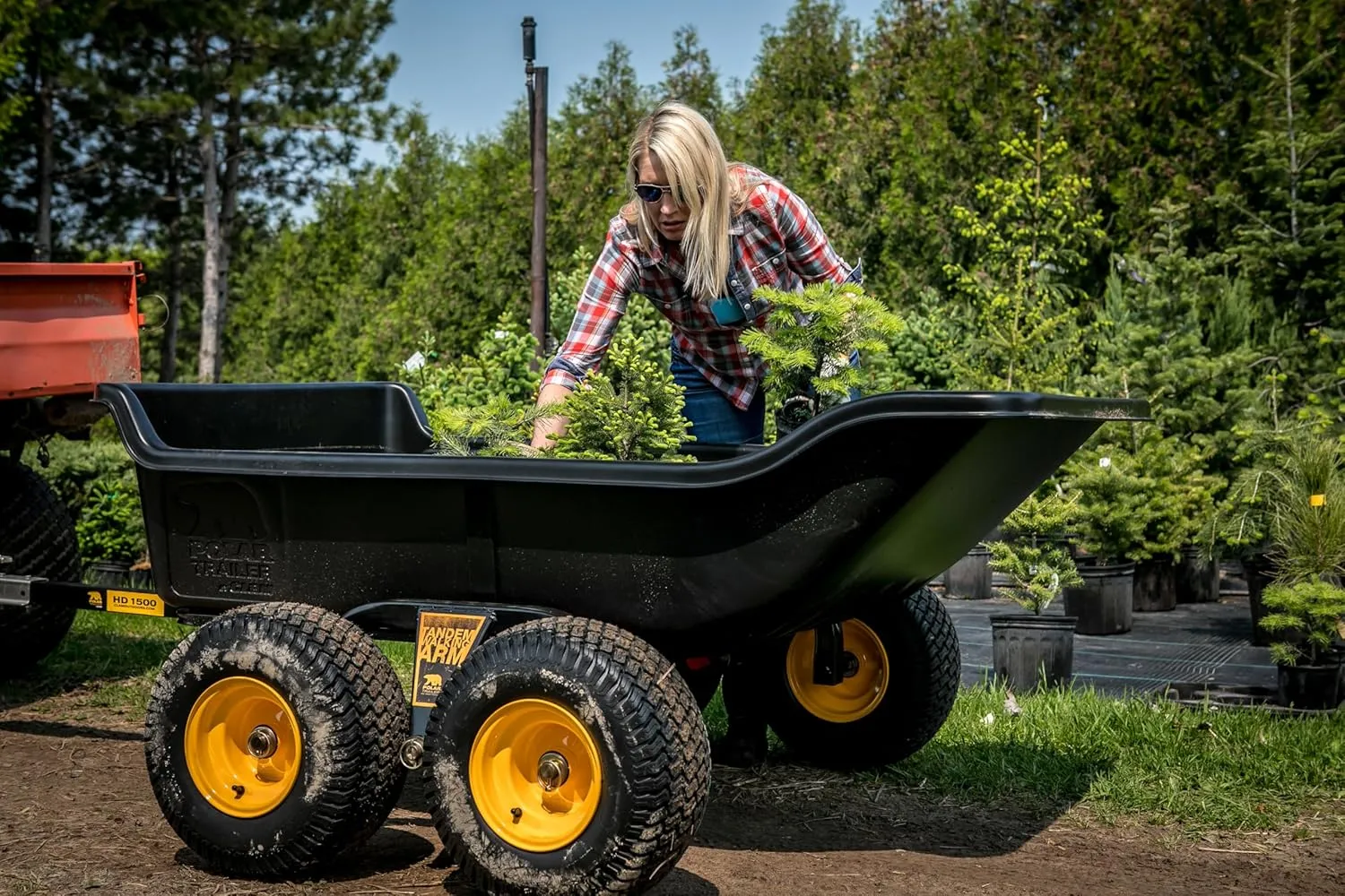 Polar TA1500 Tandem Axle Utility Trailer – 22 Cu. Ft. ATV/UTV Hauling Trailer with 1500 lb. Capacity – Rugged Rubber Wide Track Tires – Model 8262