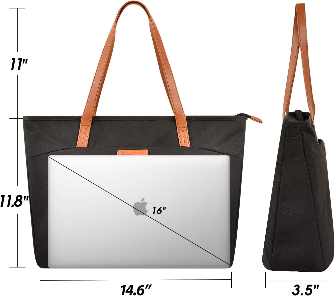 Prite Laptop Tote Bag for Women Shoulder Bag with 16” Computer Compartment for Work Travel