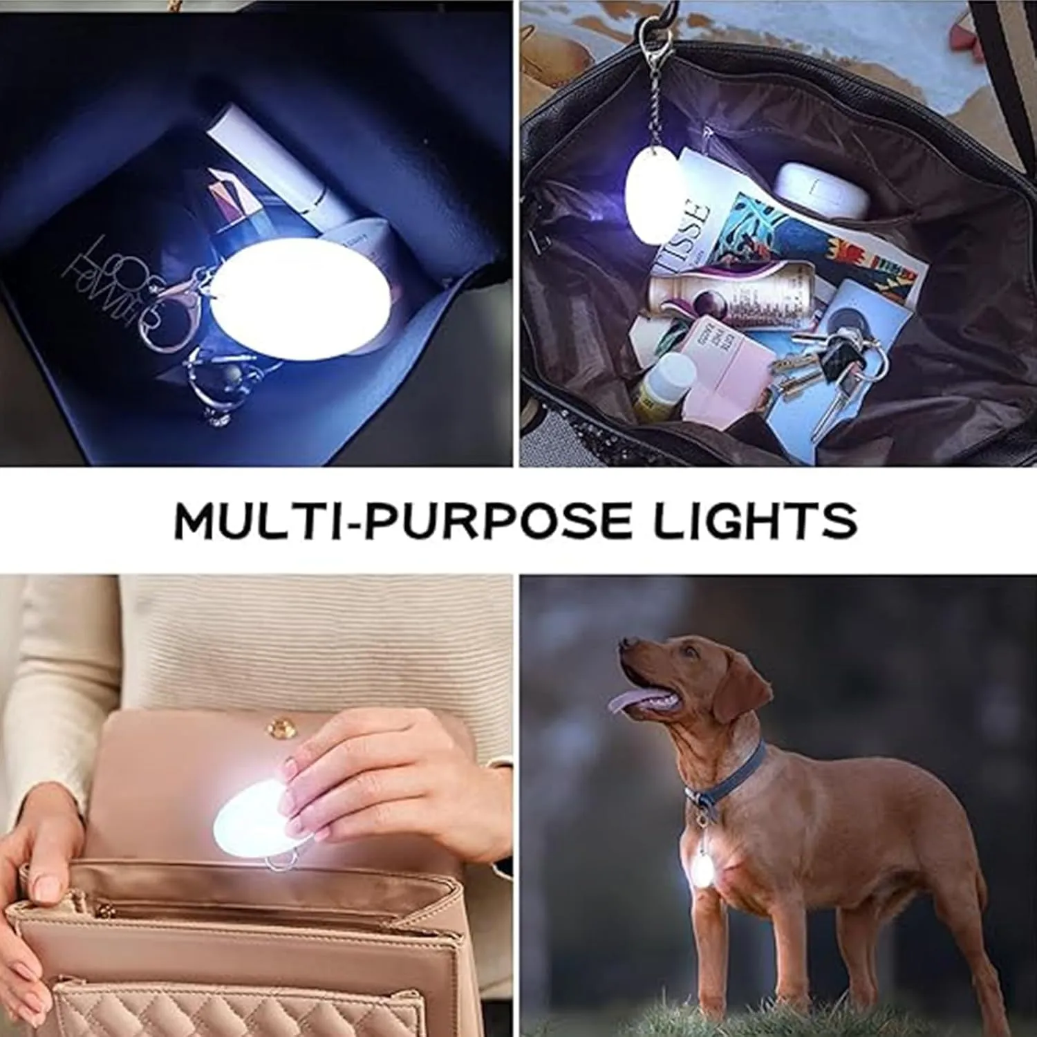 Purse Lamp Light，Purse Light with Automatic Sensor Illumiate Your Bag，Heart Purse Light Best Gifts for Women,Mother,Friends(2 Cute)