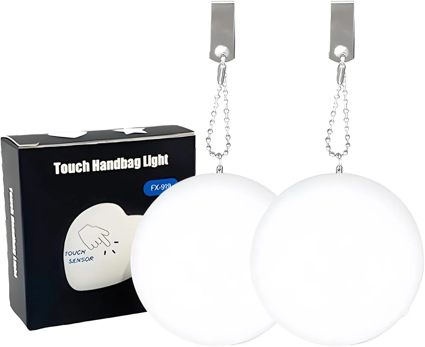 Purse Light Handbag - LED Automatic Sensor Light for Women Girls - Valentines Day (2 Pcs Round)