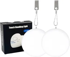 Purse Light Handbag - LED Automatic Sensor Light for Women Girls - Valentines Day (2 Pcs Round)