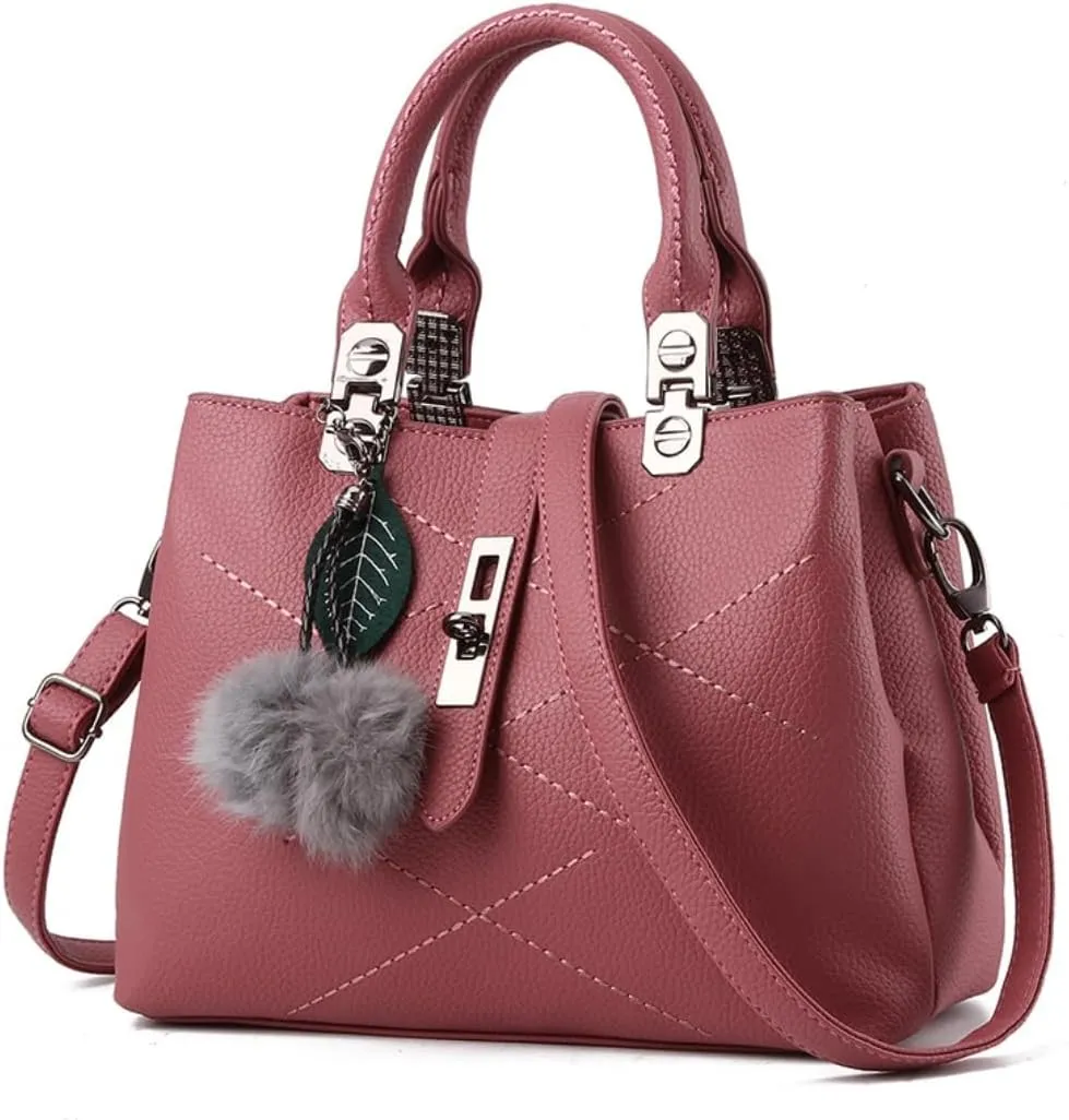Purses and Handbags for Women Utility Top Handle Satchel Tote Bags with 3 Compartments Ladies Crossbody Bags Medium Size