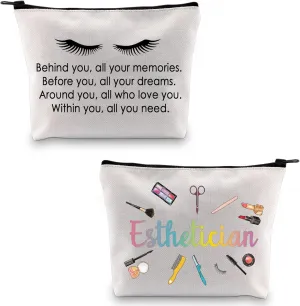 PXTIDY Esthetician Gifts Lashes Girl Artist Makeup Bag Beautician Graduation Gift