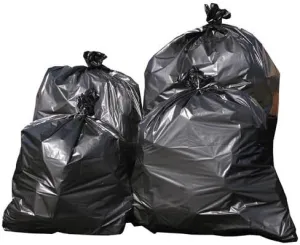 Quality Chemical Trash Can Liners, 38" X 58", 100 bags/case, black color, low density, 2.0 mil thickness, 55-60 gallon capacity (Pack of 100)