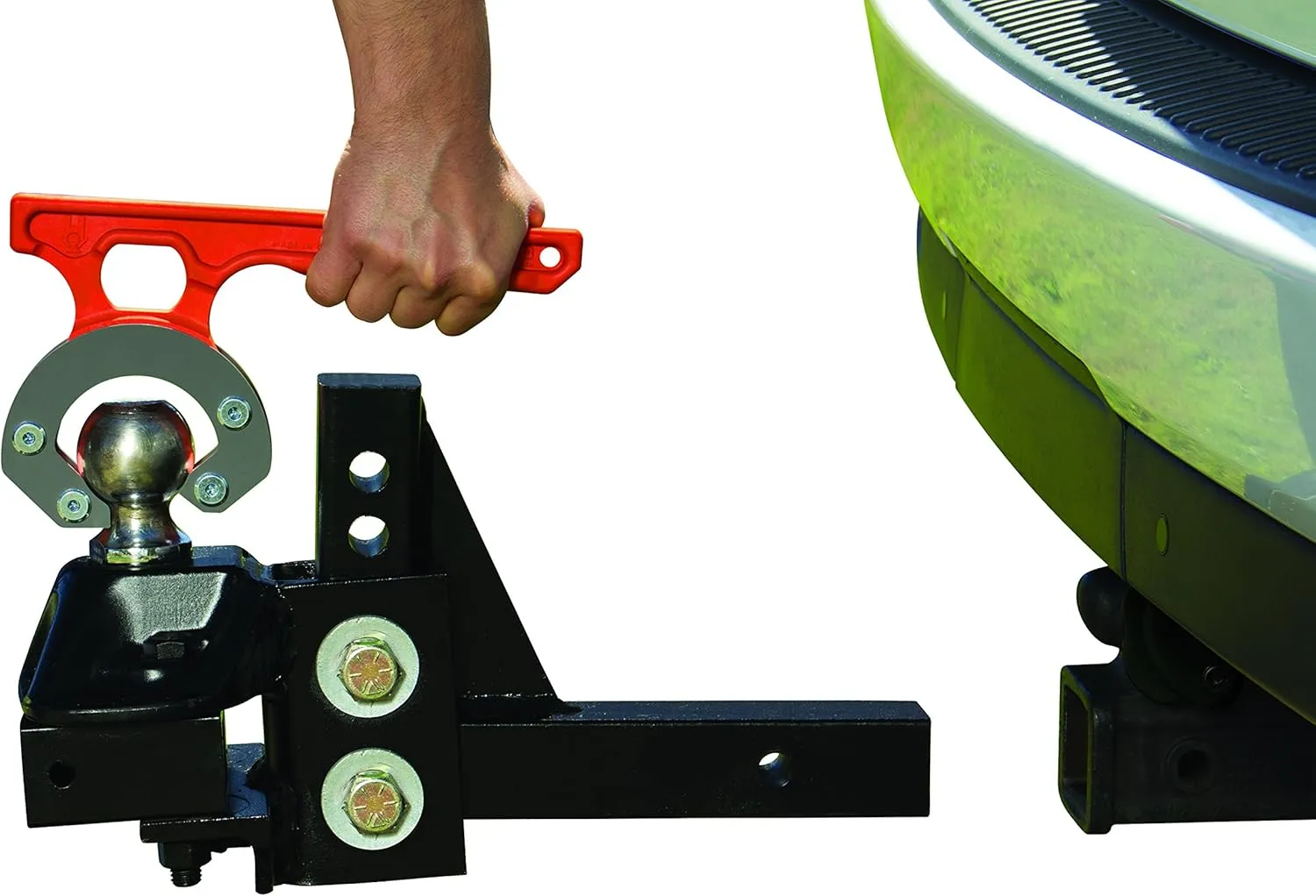 Quick Connect Hitch Coupling Tool for RV and Travel Trailer Weight Distribution Hitch Ball Mounts, Fits 2-5/16" Balls, Orange