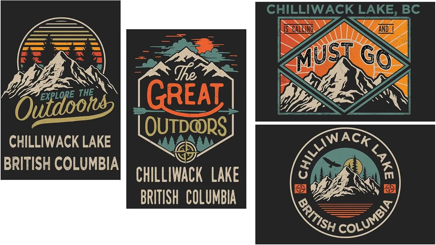 R and R Imports Chilliwack Lake British Columbia Souvenir 2x3 Inch Fridge Magnet The Great Outdoors Design 4-Pack