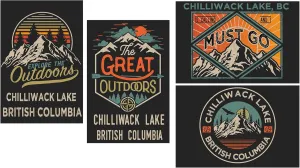 R and R Imports Chilliwack Lake British Columbia Souvenir 2x3 Inch Fridge Magnet The Great Outdoors Design 4-Pack