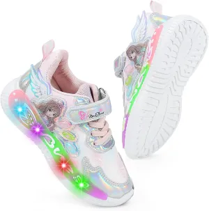RAYCHY Children's Casual Shoes Boys Breathable Non-Slip Light Sneakers Unisex Luminous Sneakers for Girls Sport Running Shoes