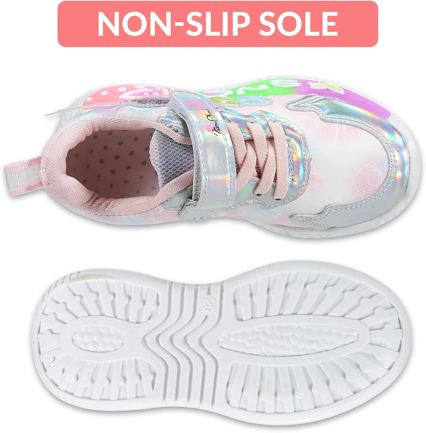 RAYCHY Children's Casual Shoes Boys Breathable Non-Slip Light Sneakers Unisex Luminous Sneakers for Girls Sport Running Shoes
