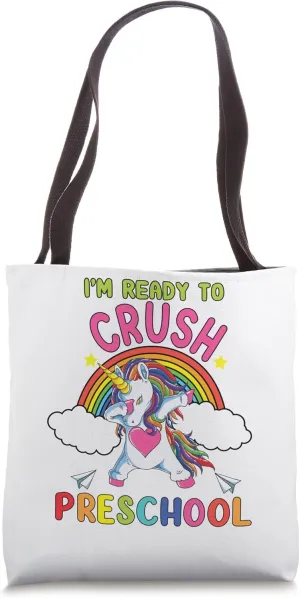 Ready To Crush Preschool Dabbing Unicorn Back To School Tote Bag