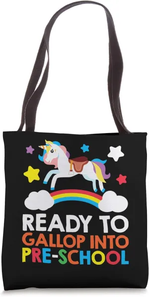 Ready To Gallop Into Pre-School Unicorn Back To School Gift Tote Bag