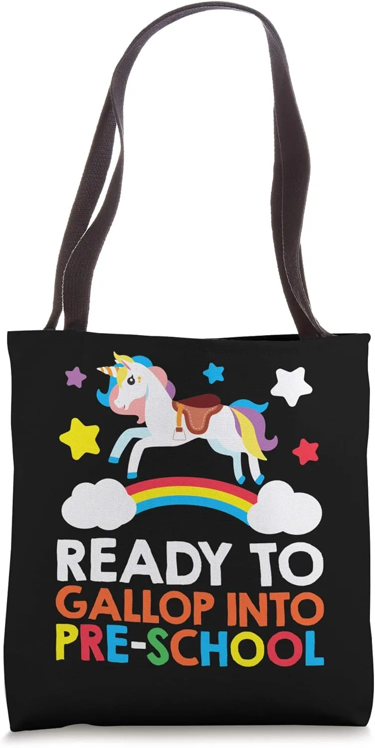 Ready To Gallop Into Pre-School Unicorn Back To School Gift Tote Bag
