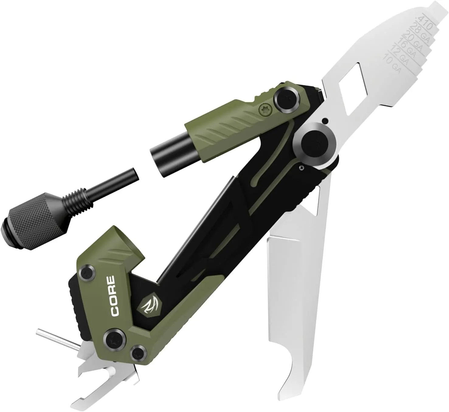 Real Avid Gun Multi Tool CORE Shotgun: Tactical Shotgun Tool with Gun Accessories, Choke Tube Wrench, Shotgun Scope Adjuster, EDC Tools & Utility Tool Kit for Shotgun Hunting Gear and Trap Shooting