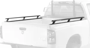 RealTruck Backrack Side Rails to use w/Standard Bed | Black, No Drill | 80501 | Fits 1999-2016 Ford F-250/F-350/F-450 8' Bed