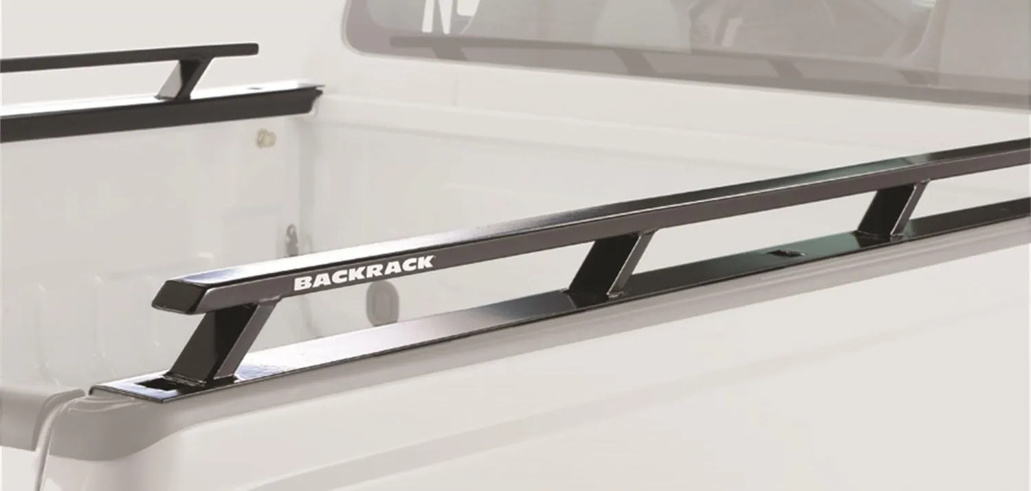RealTruck Backrack Side Rails to use w/Standard Bed | Black, No Drill | 80521 | Fits 2017-2025 Ford F-250/F-350/F-450/F-550 w/ 8' Bed