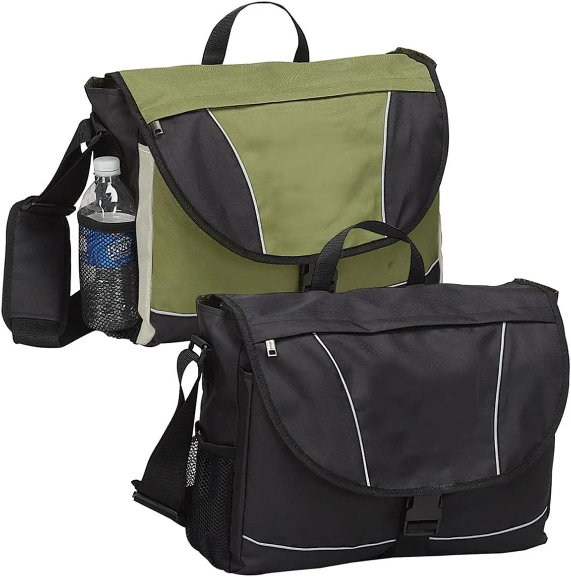 Recycled PET Messenger Bag Color: Olive