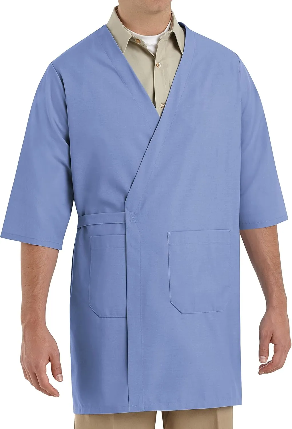 Red Kap Men's RK Collarless Butcher Wrap