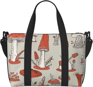 Red Mushrooms Print Versatile Gym Sports Bag,Companion For Your Journeys And Fitness Routines