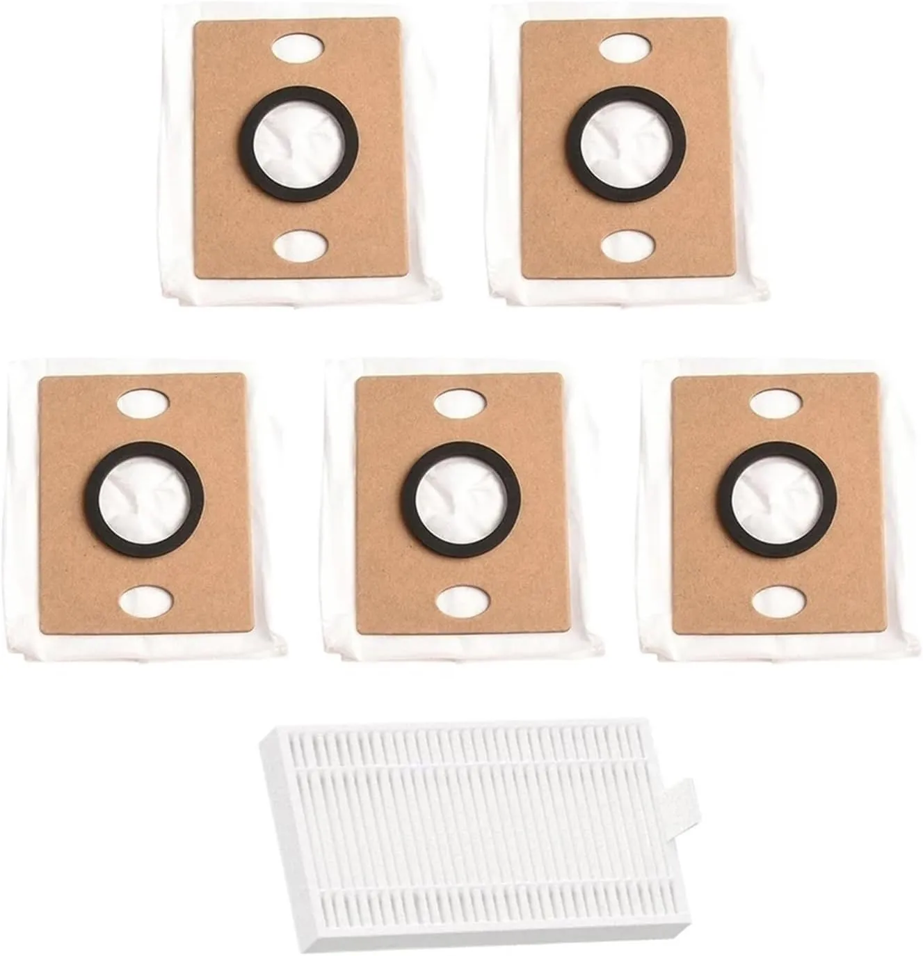 Replacement Accessories Filter Dust Bags with Filters，Compatible for ILIFE， V9 Pro Self Emptying Robot Vacuum Cleaner Home Cleaning Tool