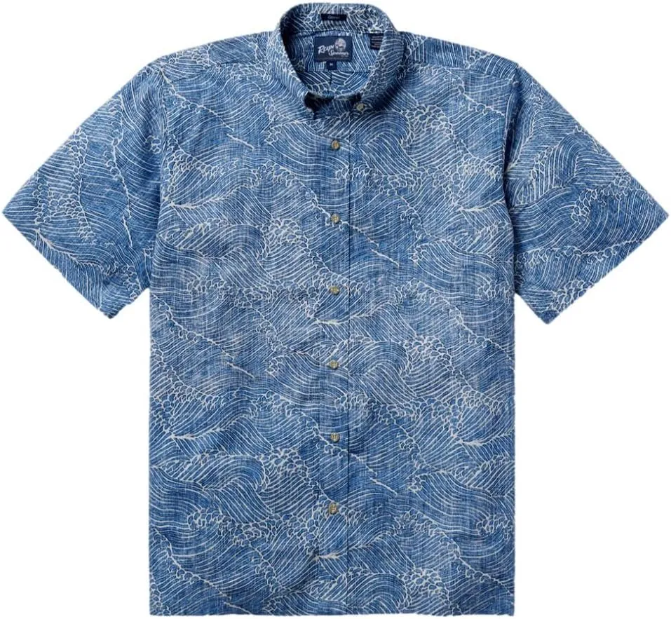 Reyn Spooner Men's Molokai Channel Button Front Shirt, Lichen Blue