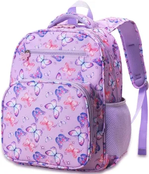 RHCPFOVR Girls Backpack for Elementary School, Backpack for Girls 5-8, Lightweight Kids Backpacks