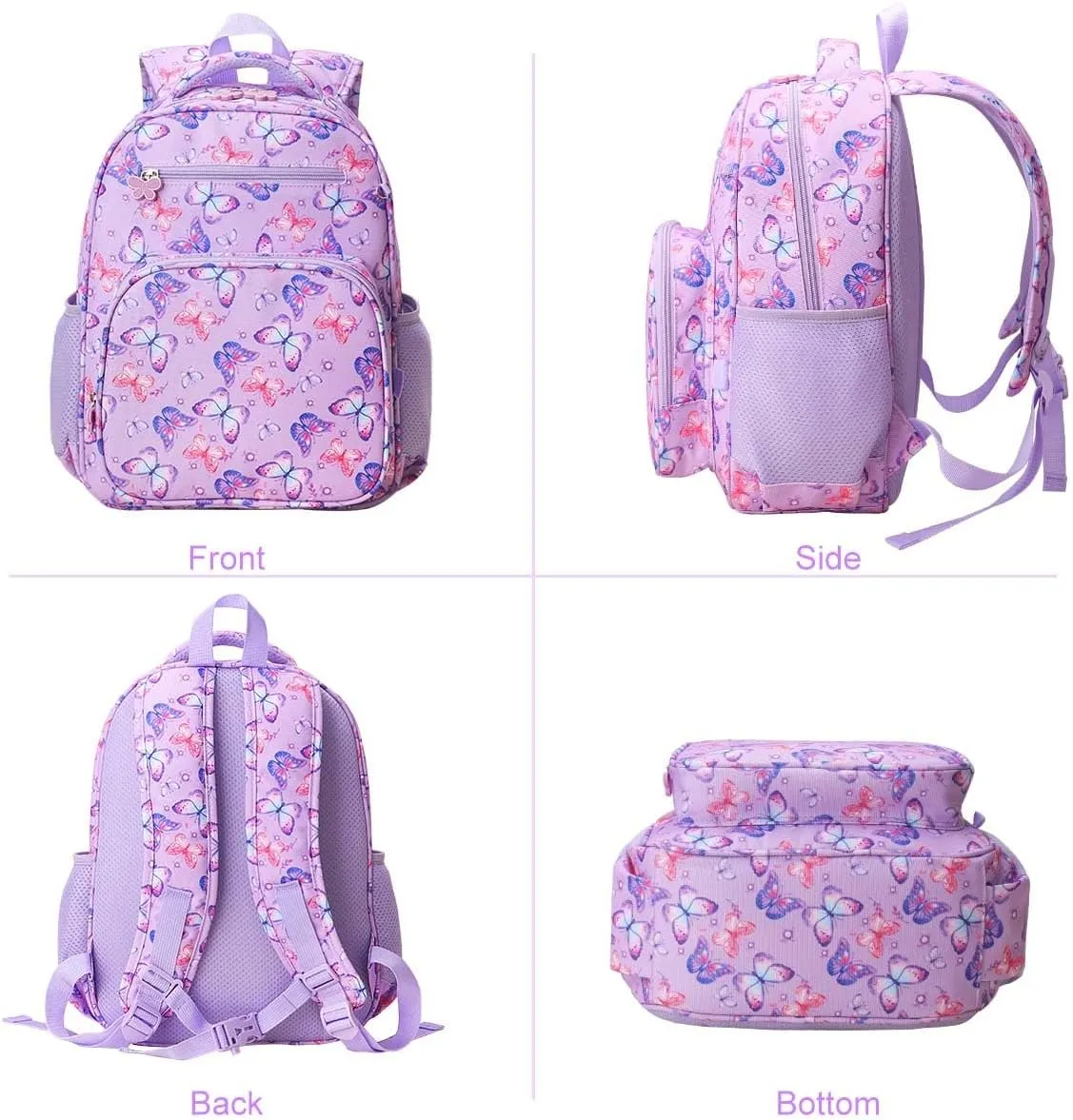 RHCPFOVR Girls Backpack for Elementary School, Backpack for Girls 5-8, Lightweight Kids Backpacks