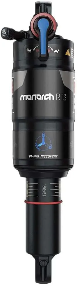 Rock Shox Monarch RT3 (197 x 48/7.75 x 1.9) Debonair 5 Volume Reducers MReb/MComp SPedal 320 LockoutForce FastBlack/SBC ShockBlock (Includes Mounting Hardware) 2016 Stumpjumper 27/29 D1 - MY16