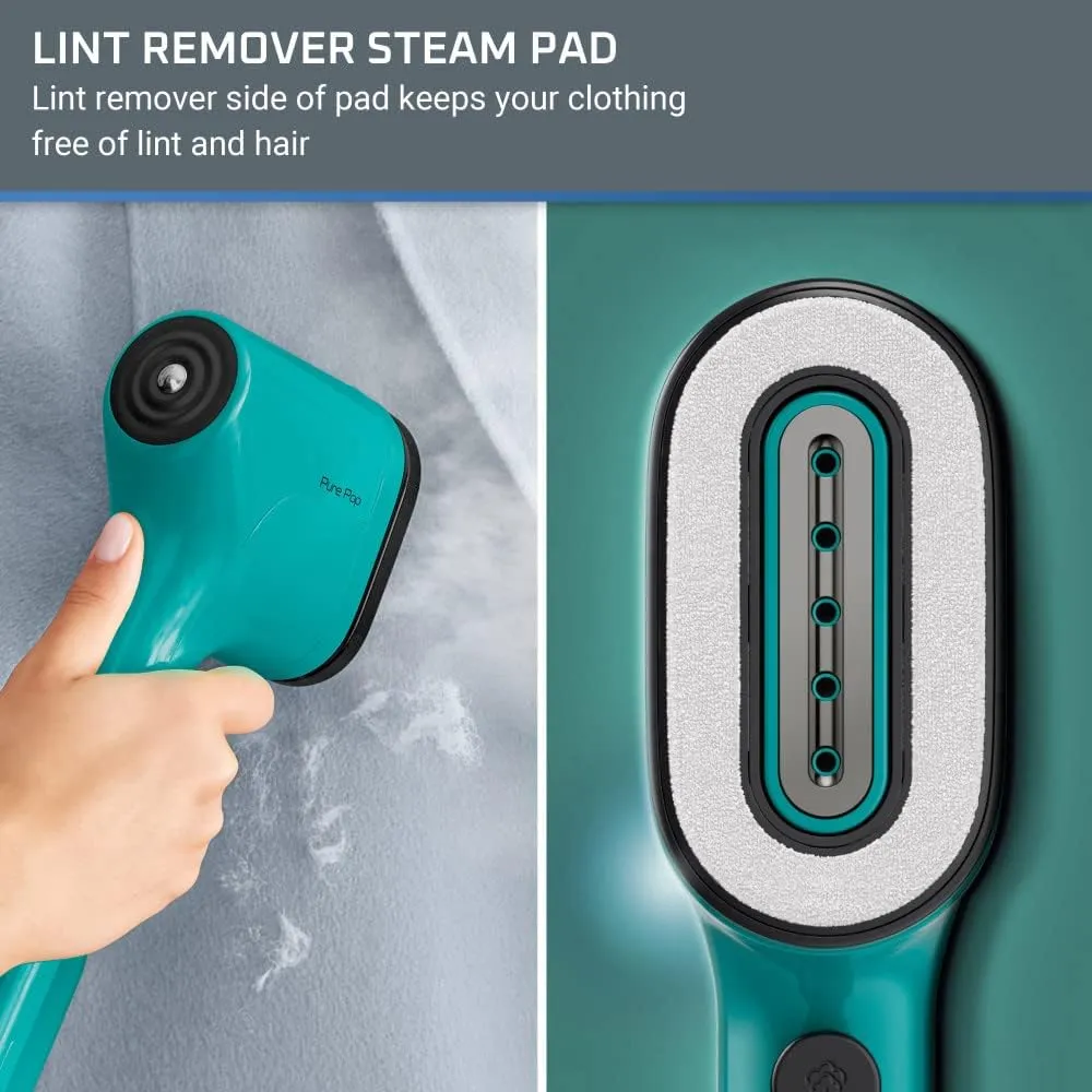 Rowenta PurePop Handheld Steamer for Clothes 1.5 Lbs 15 Second Heatup,2.3 Oz Capacity 1150 Watts Portable,Ironing,Fabric Steamer,Garment Vacation Essentials,Travel Must Have Green DR2024 DR2024U1