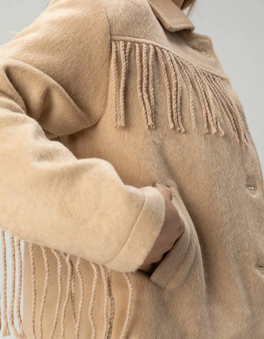 Rsq Womens Fringe Shacket