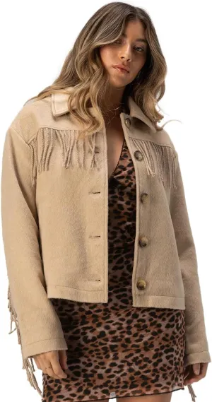 Rsq Womens Fringe Shacket