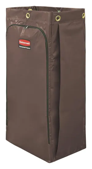 Rubbermaid Commercial Products High-Capacity Cleaning/Utility Cart Bag, 34-Gallon, Brown, Compatible with Rubbermaid Cleaning Carts