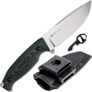 Ruike Camping Small Fixed Blade Knife with Sheath 360 Rotate, 14c28n Tactical Full-tang Large Big Stainless Steel,Hunting Survival Bushcraft Top Hiking Tool,Men EDC Outdoor Belt Hidden Horizontal Case