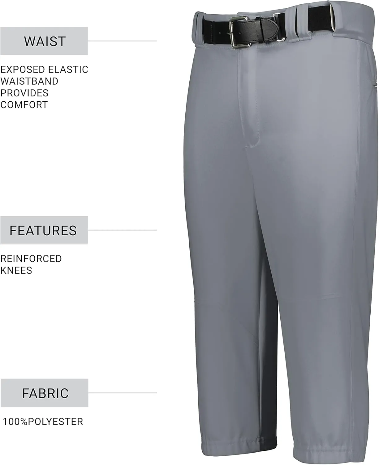 Russell Athletic Boys Youth Solid Diamond Series Baseball Knicker 2.0-Stylish Knee-Length Pants