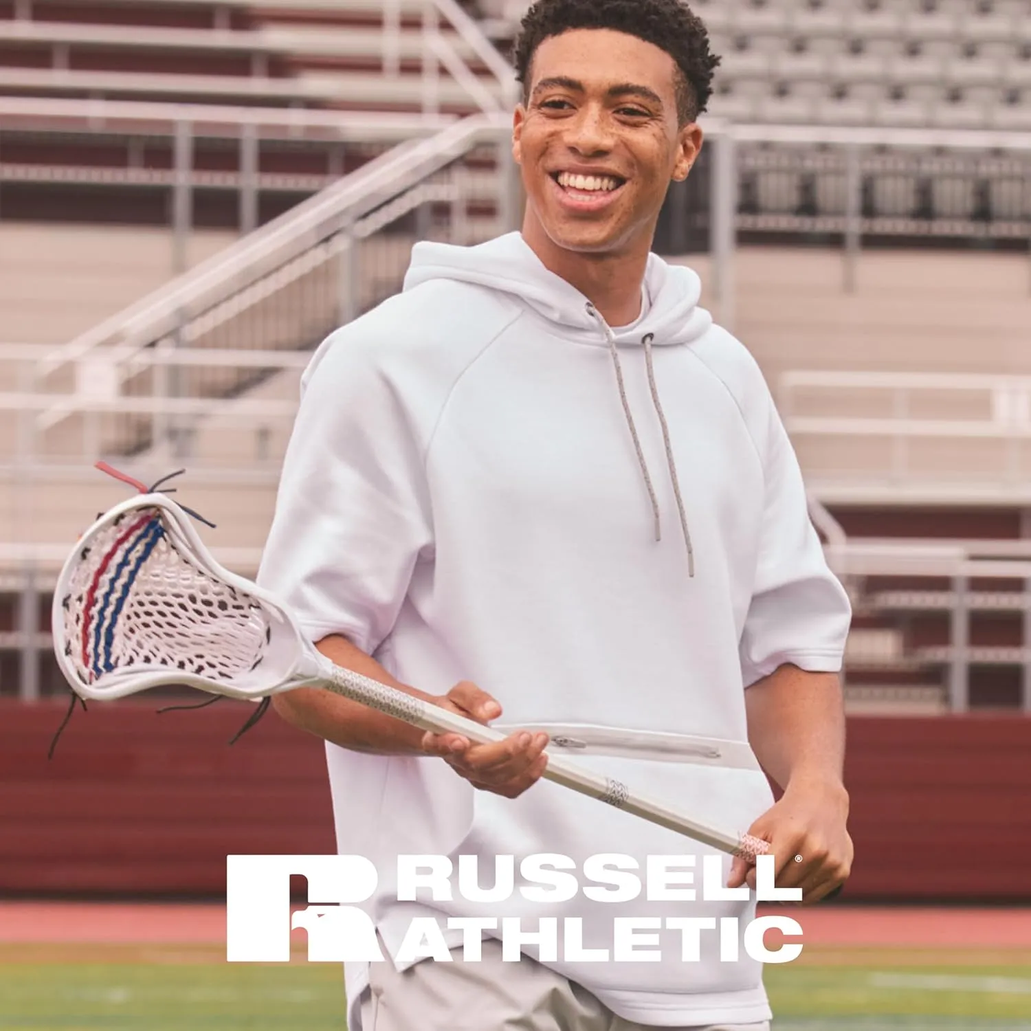 Russell Athletic Legend Tech Fleece Hoodie - Warm, Breathable Cage Jacket with Pocket - Outdoor & Everyday Comfort!