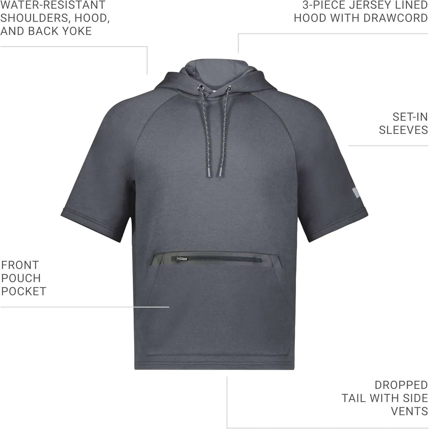 Russell Athletic Legend Tech Fleece Hoodie - Warm, Breathable Cage Jacket with Pocket - Outdoor & Everyday Comfort!