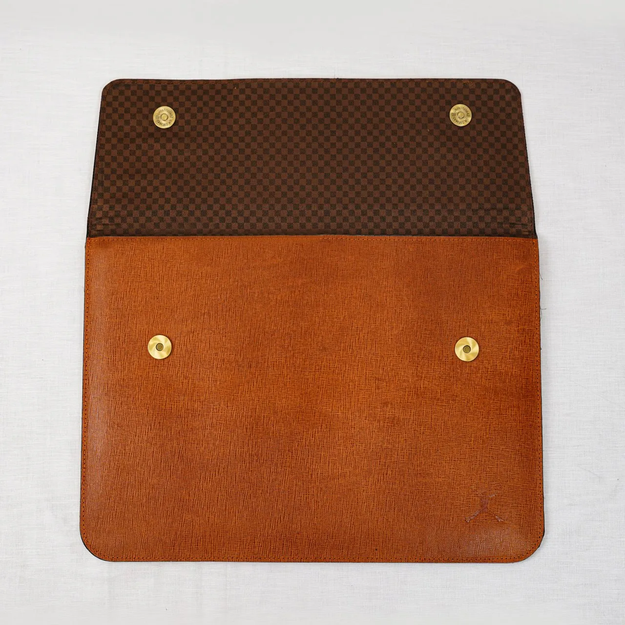Saffiano Leather Laptop Sleeve - Tan