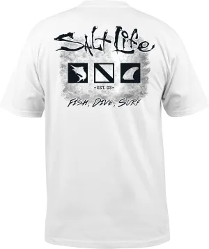 Salt Life Men's Old School Short Sleeve Classic Fit Pocket Shirt