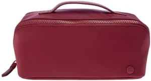 Samantha Brown Print Lined Polyester Cosmetic Case (Burgundy)