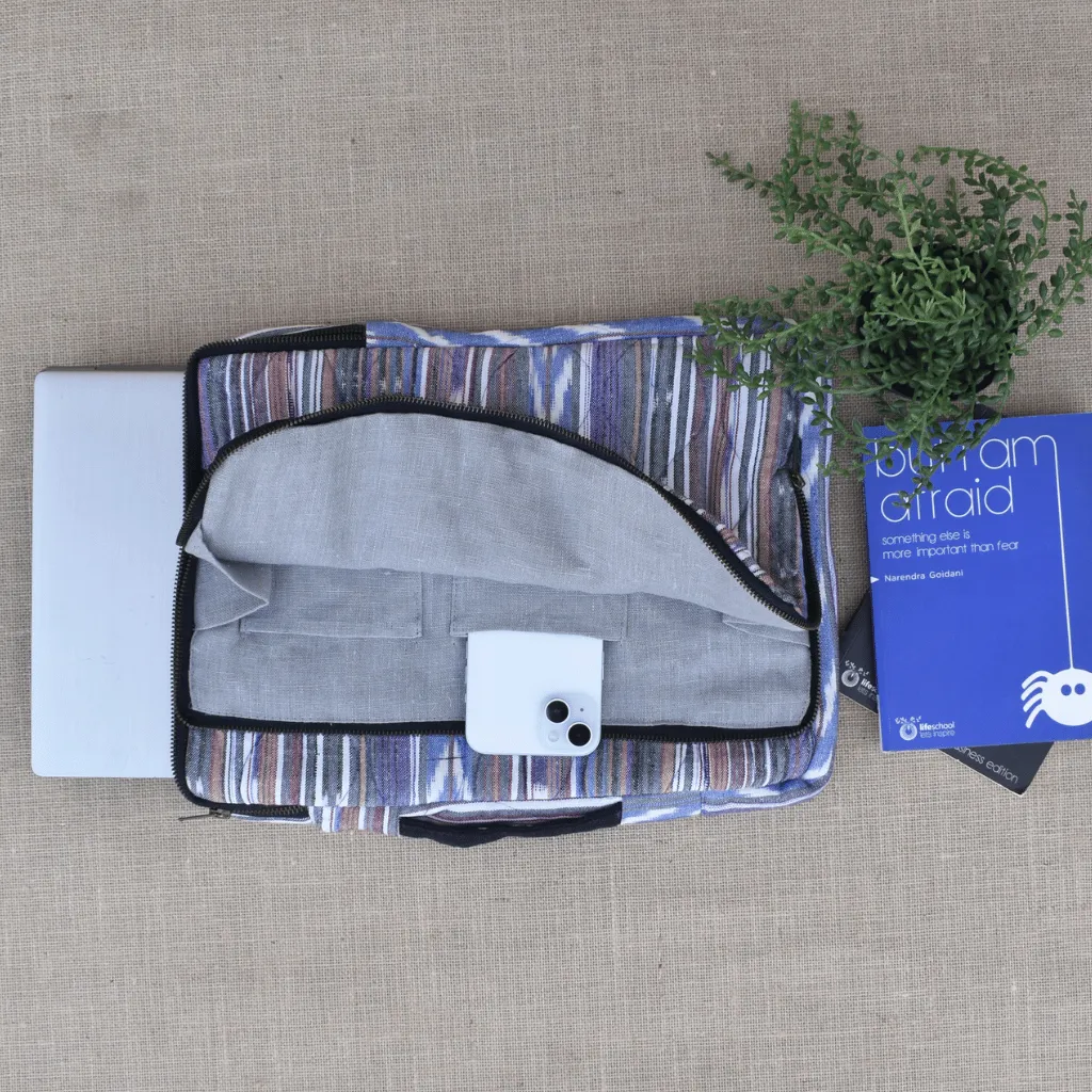 Samarth laptop Sleeves in multicolor Ikat Cotton