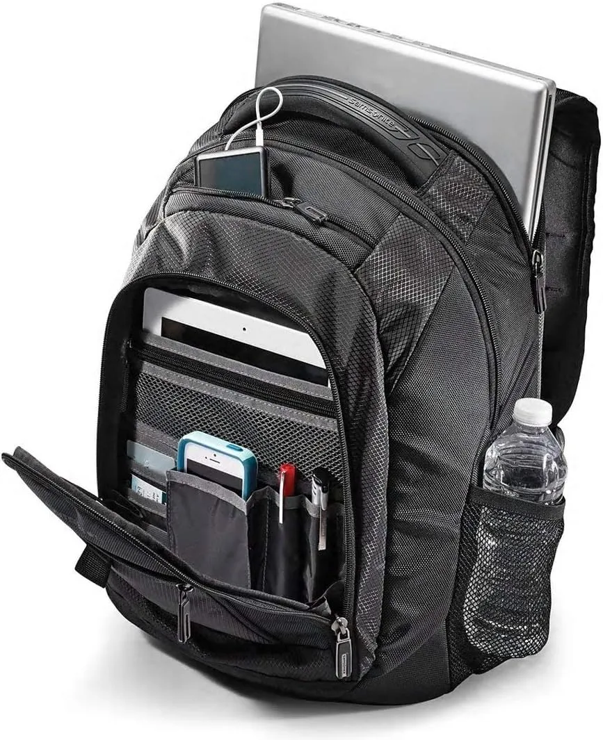 Samsonite Tectonic 2 Medium Backpack, Black, 16.9 x 12.2 x 8.2-Inch