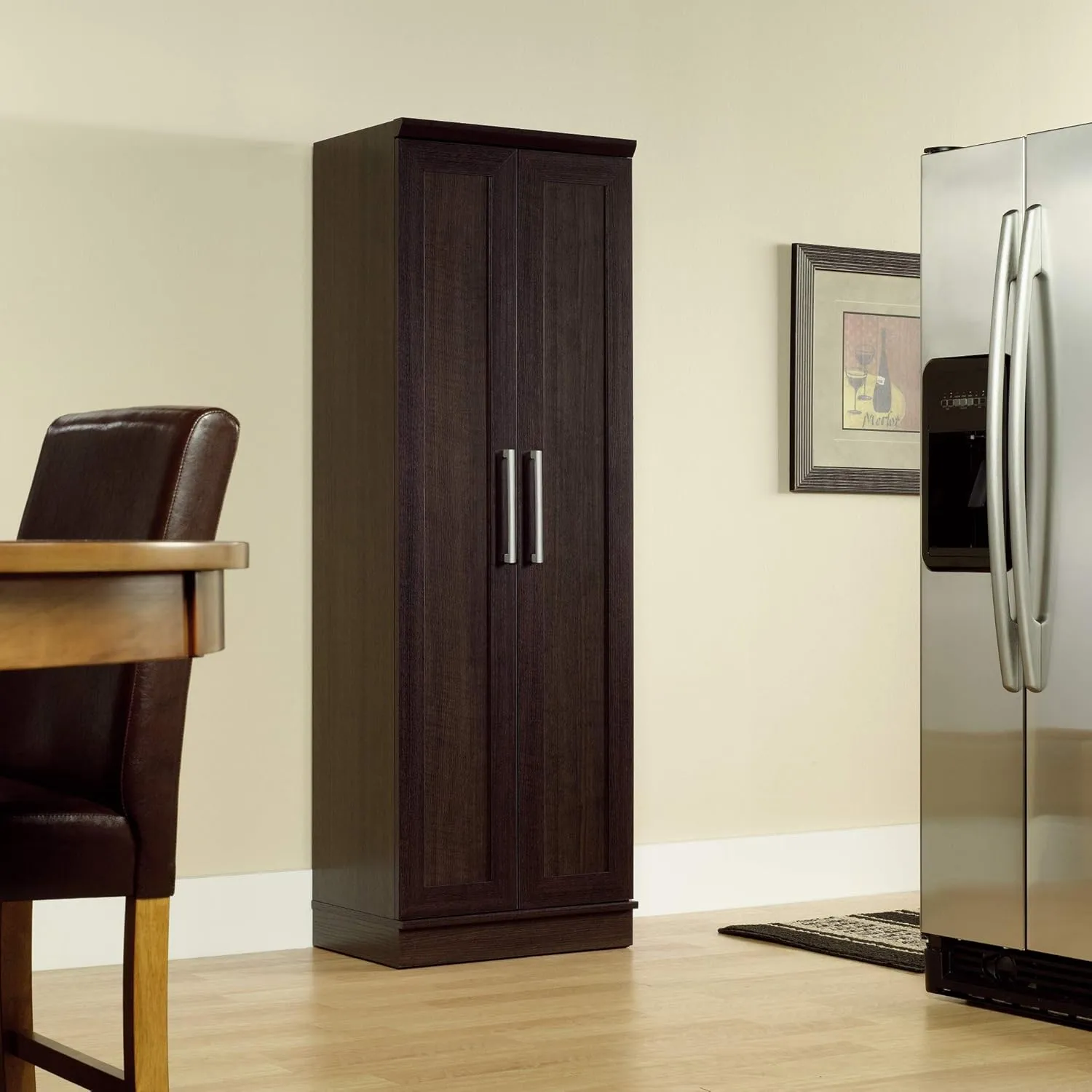 Sauder HomePlus Kitchen Pantry Storage Cabinet with Adjustable Shelves, Laundry Bathroom, L: 23.31" x W: 17.01" x H: 71.18", Dakota Oak